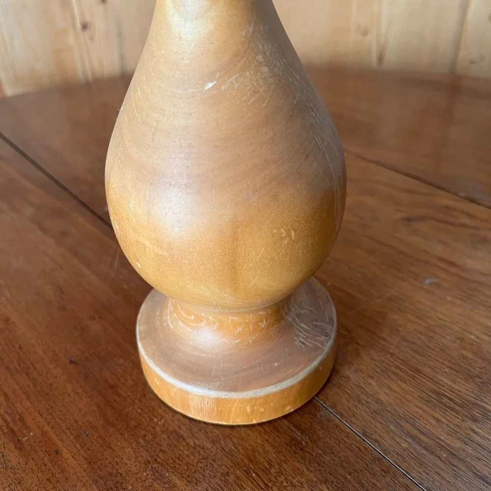 Vintage Aspen Wood Bud Vase How's Your Aspen Colorado MCM Hand Turned Decor
